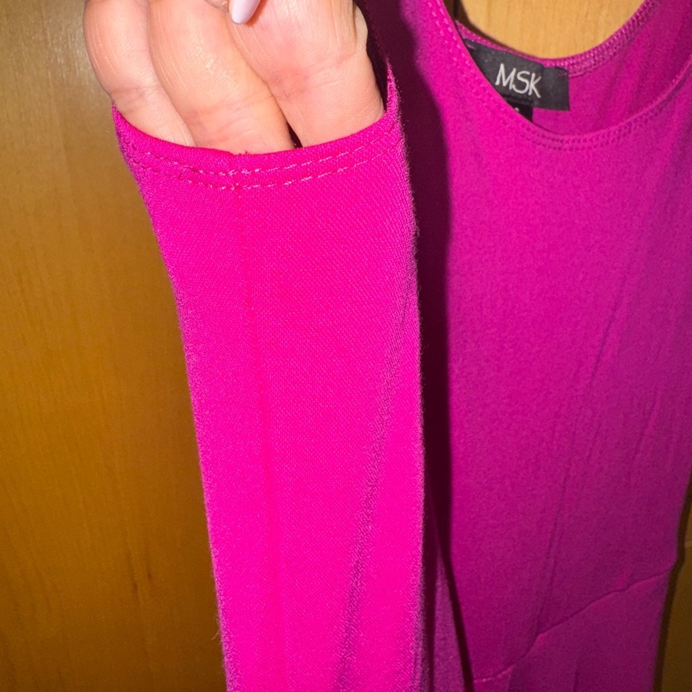 MSK Magenta Midi Dress - Picture 6 of 8